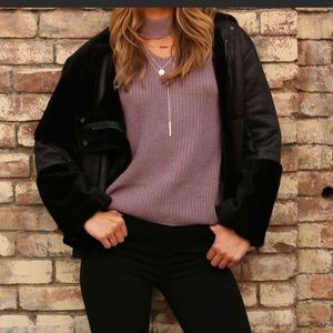 Purple Choker Sweater